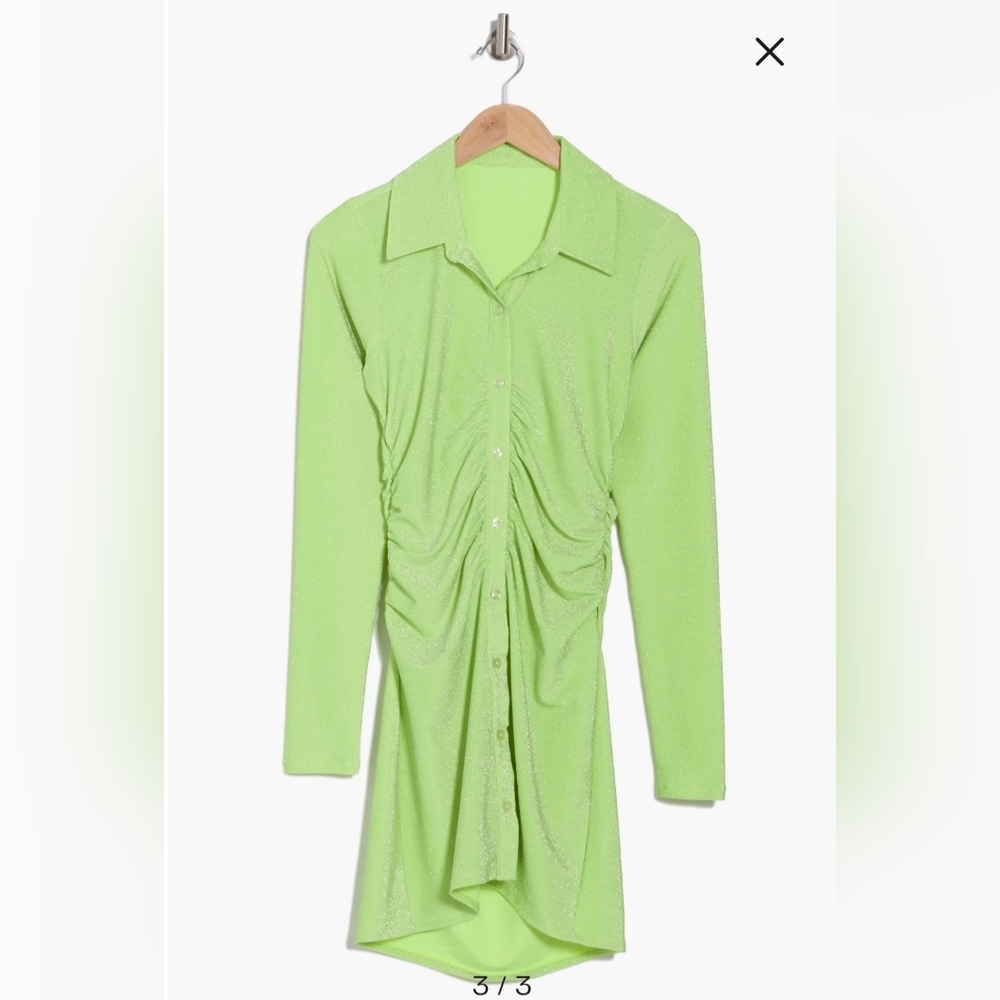 Good American Light Green Long Sleeve Dress - Picture 3 of 9
